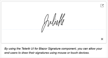 Telerik UI Blazor签名组件370x200