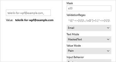 Telerik UI for WPF - MaskedInput - Regex Support Small Image