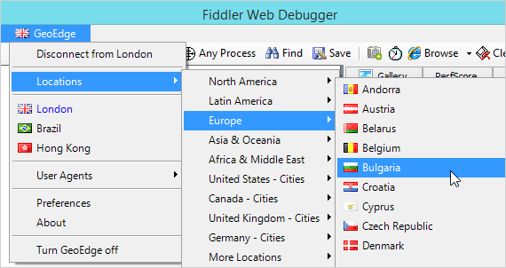 Fiddler and Geoedge