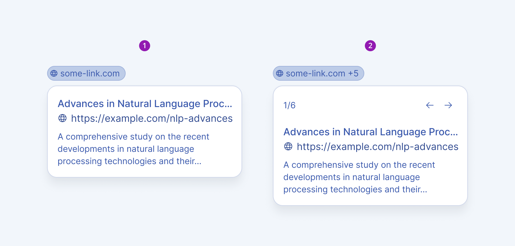 Types of a Telerik and Kendo UI Citation component: single-source citation and multi-source citation. A Telerik and Kendo UI Citation component shown as a single-source citation and a multi-source citation.