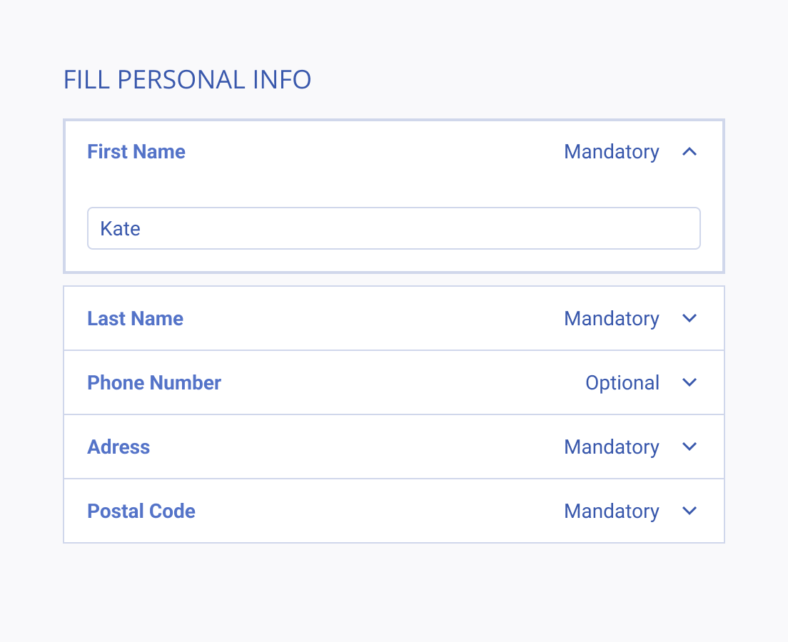 Don't use the Telerik and Kendo UI ExpansionPanel when it hides important content. Incorrectly used Telerik and Kendo UI ExpansionPanel that hides important content