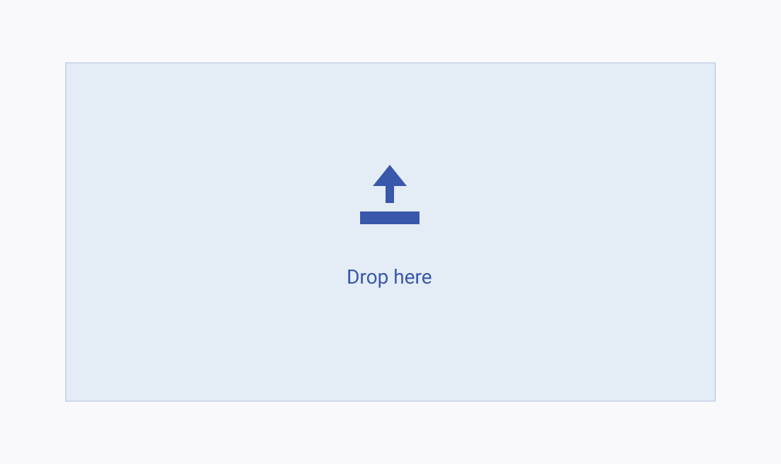 Don't omit to add informative label and note texts when working with the Telerik and Kendo UI ExternalDropZone component. A Telerik and Kendo UI ExternalDropZone without label and note texts