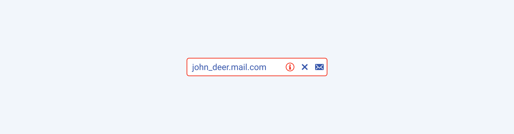 A Telerik and Kendo UI MaskedTextBox rendering validation icon, Clear button, and suffix adornment visual elements. A Telerik and Kendo UI MaskedTextBox that shows validation icon, Clear button, and suffix visual elements.