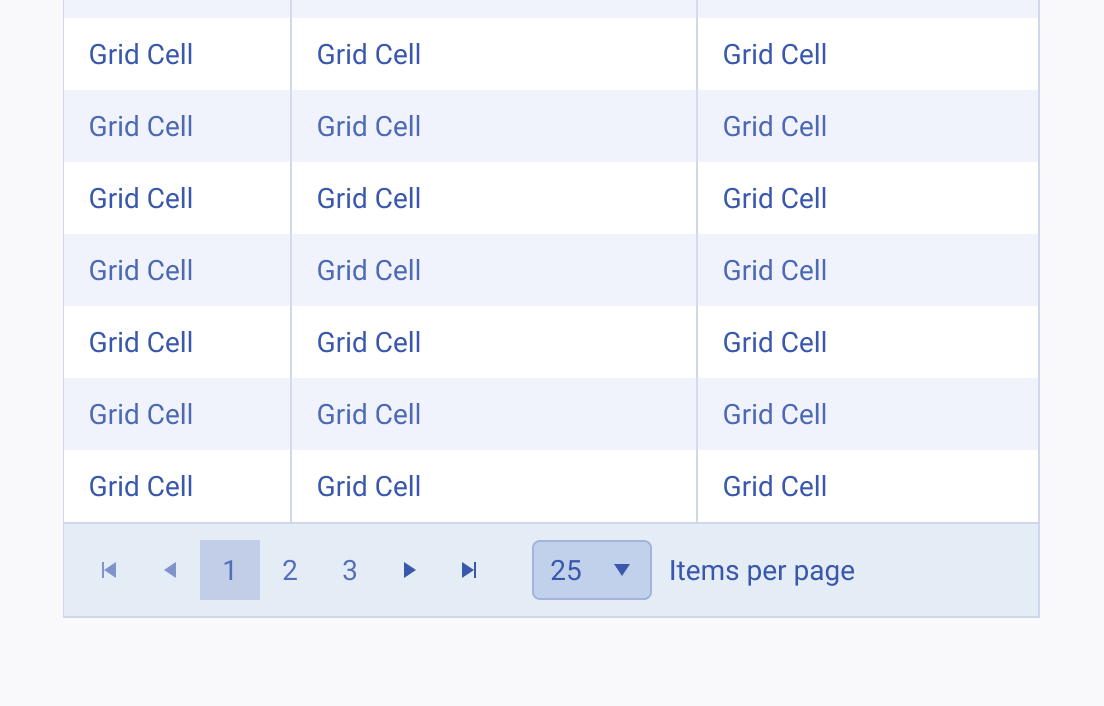 Render Telerik and Kendo UI Grid with a Pager and multiple rows of grid cells. A Telerik and Kendo UI Grid with a Pager and multiple rows of grid cells.