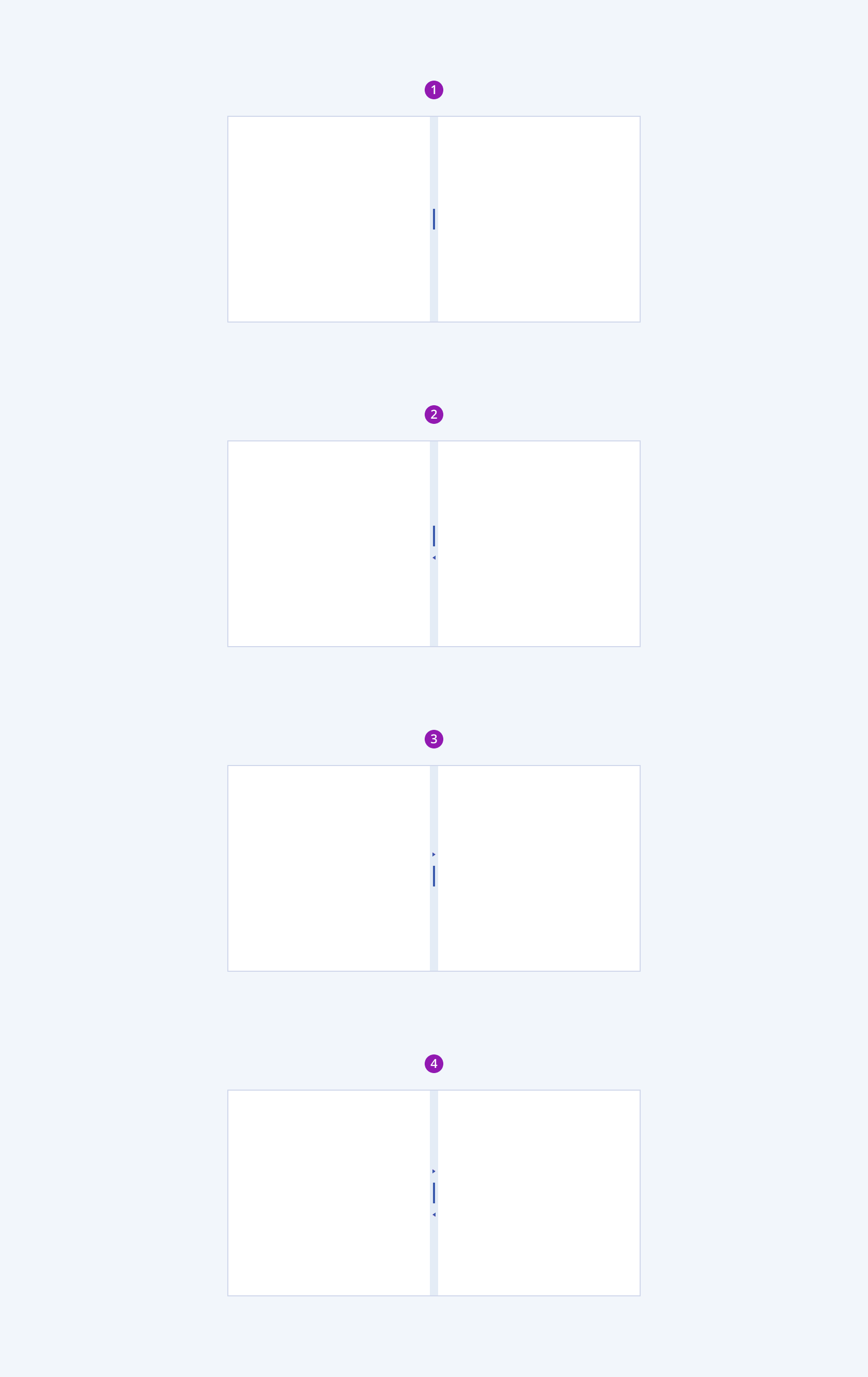 The Telerik and Kendo UI Splitter component in a right-to-left scenario. The Telerik and Kendo UI Splitter component showing the right-to-left option.