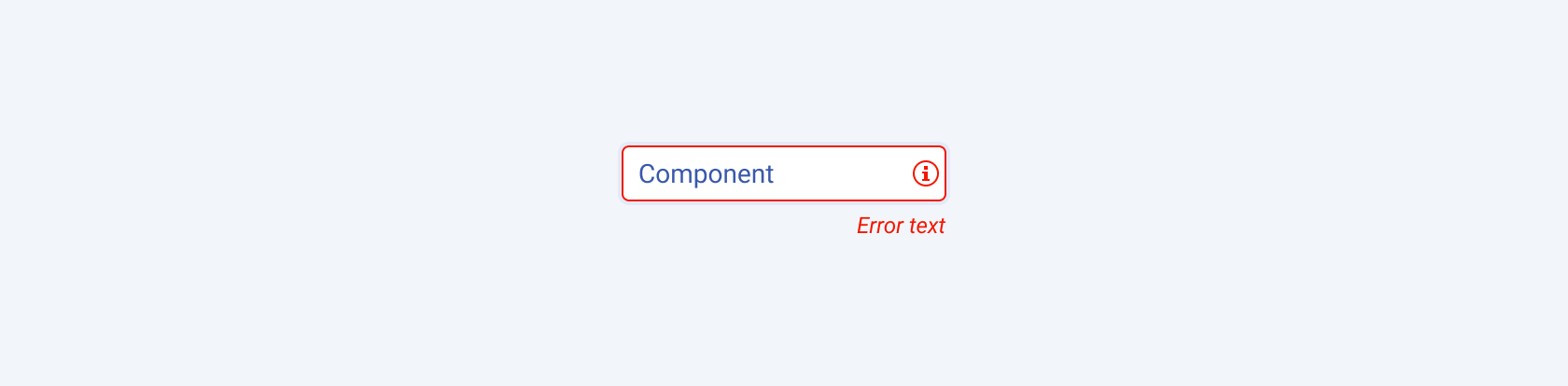 A representation of a Telerik and Kendo UI Error component that is alligned to the right A Telerik and Kendo UI Error component alligned to the right