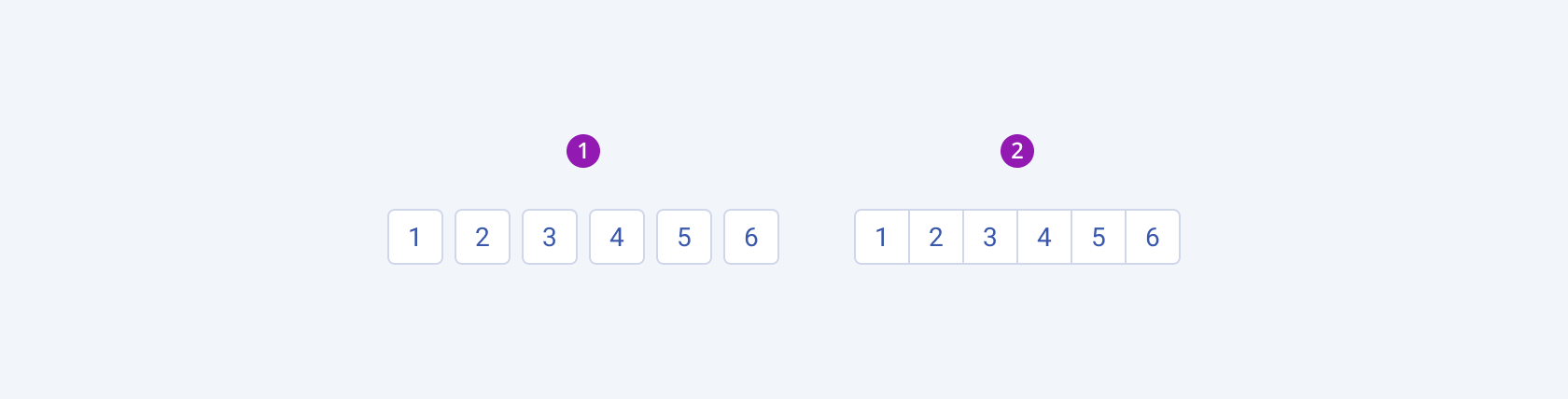 The two available variants of the Telerik and Kendo OTP Input component Two variants of the Telerik and Kendo OTP Input component including a simple OTP Input and an OTP Input without space between fields.