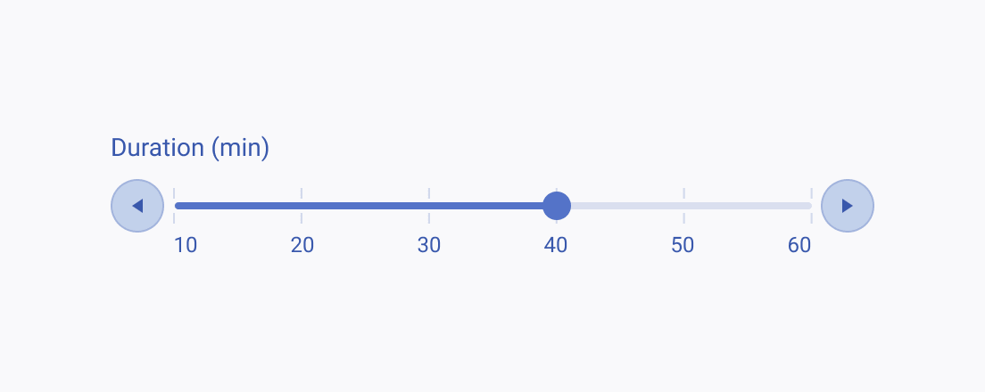Leave enough space between the predefined steps when working with the Telerik and Kendo UI Slider. A Telerik and Kendo UI Slider with enough space between the predefined steps