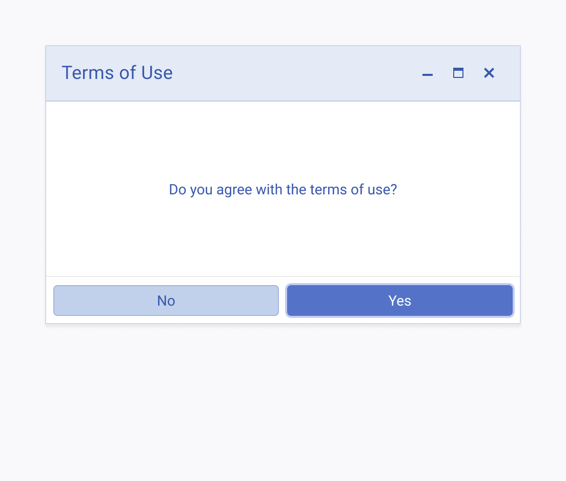 Don't use the Telerik and Kendo UI Window instead of a dialog. An incorrectly used Telerik and Kendo UI Window with action buttons