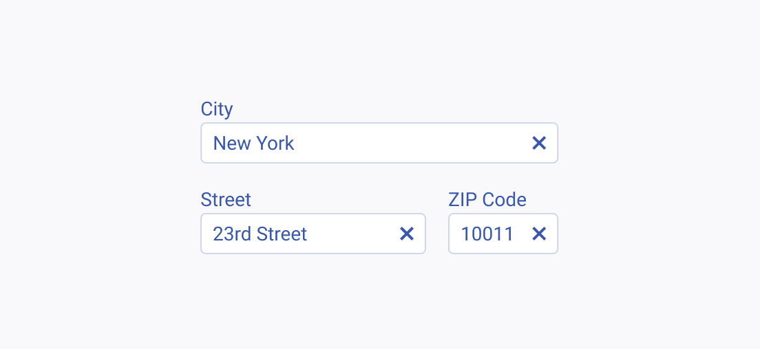 Provide more length in the Telerik and Kendo UI TextBox for longer inputs and less length for shorter inputs. A Telerik and Kendo UI TextBox with suitable input fields.