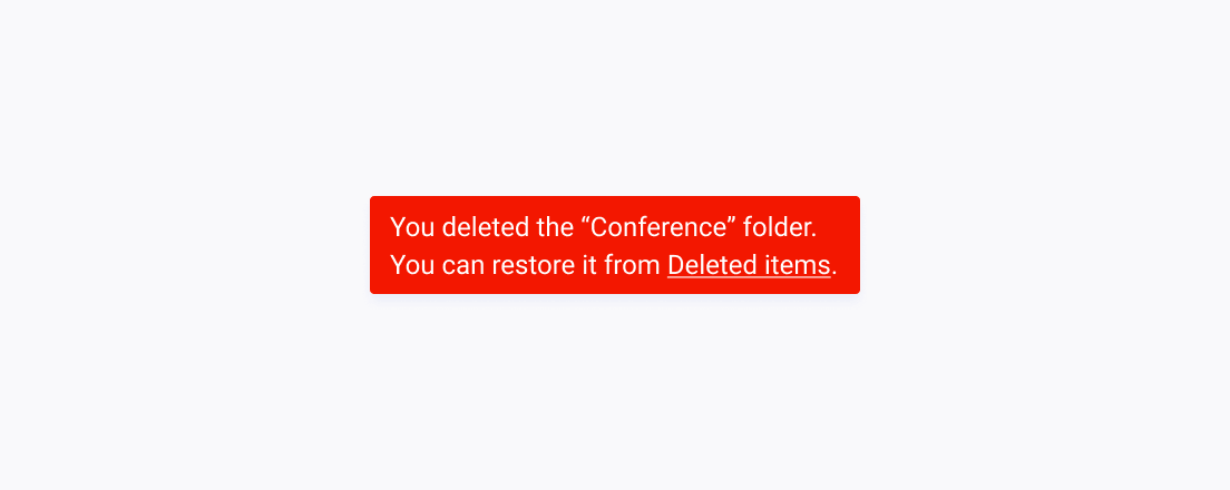 Use A Telerik and Kendo UI Notification with theme colors that are in tune with the included message. A Telerik and Kendo UI Notification displaying a message corresponding to the applied semantic color