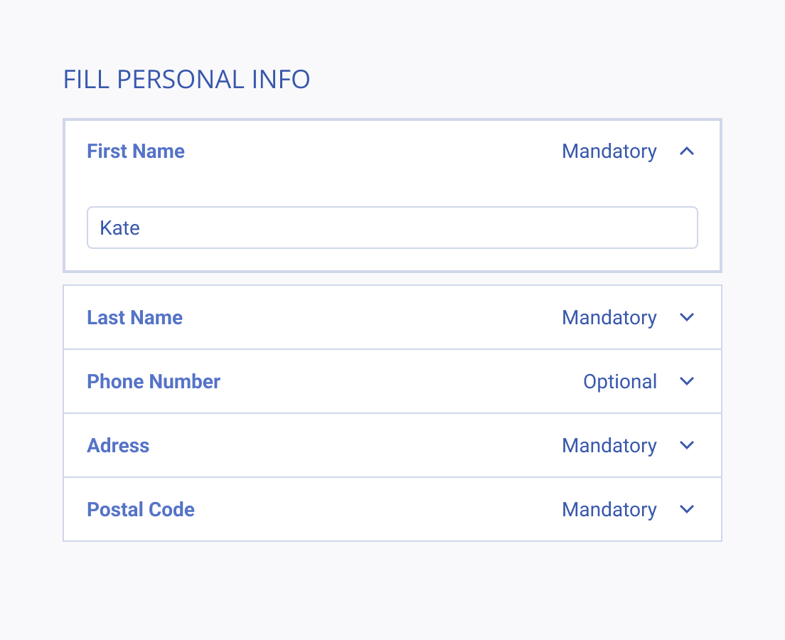 Don't use the Telerik and Kendo UI ExpansionPanel when it hides important content. Incorrectly used Telerik and Kendo UI ExpansionPanel that hides important content