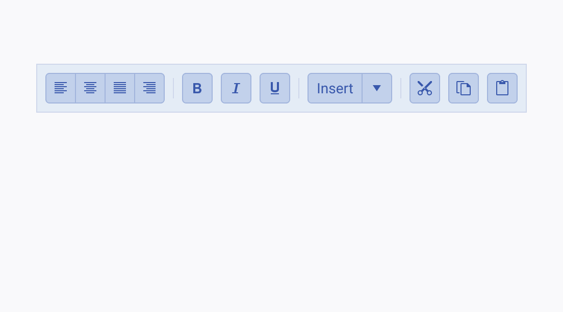 Do not increase the width of the ToolBar according to its items. A Telerik and Kendo UI ToolBar with numerous items that increase its width.