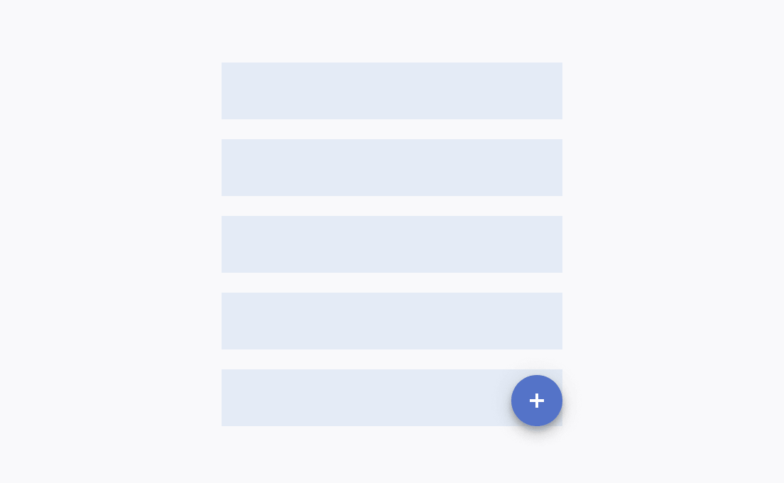 Place the FloatingActionButton acording to the content layout. A Telerik and Kendo UI FloatingActionButton that respects the content layout.