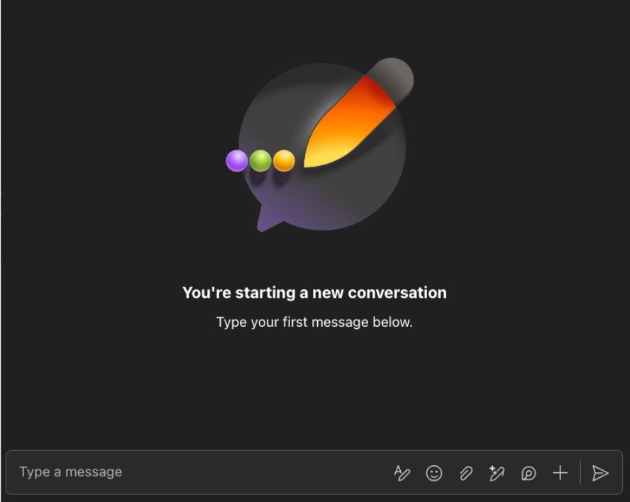 Microsoft Teams Direct Message Chat UI 