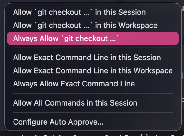 Extensive permission options in VS Code Copilot 