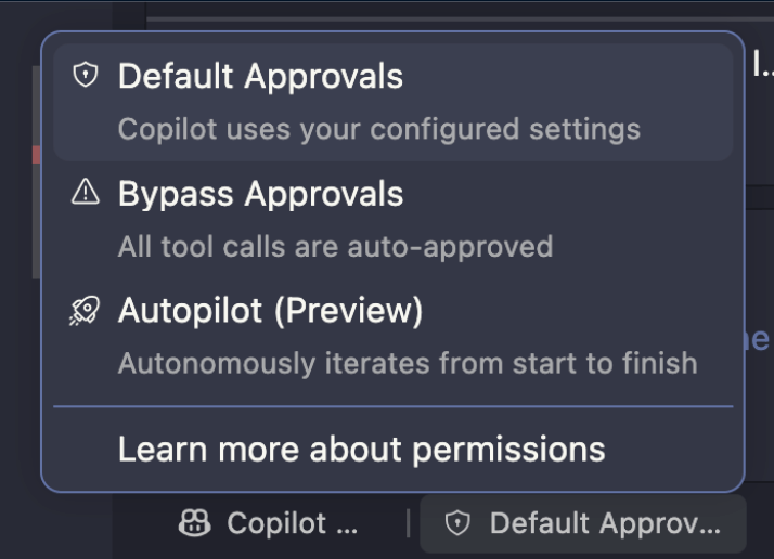 Auto-approval permissions in VS Code Copilot 