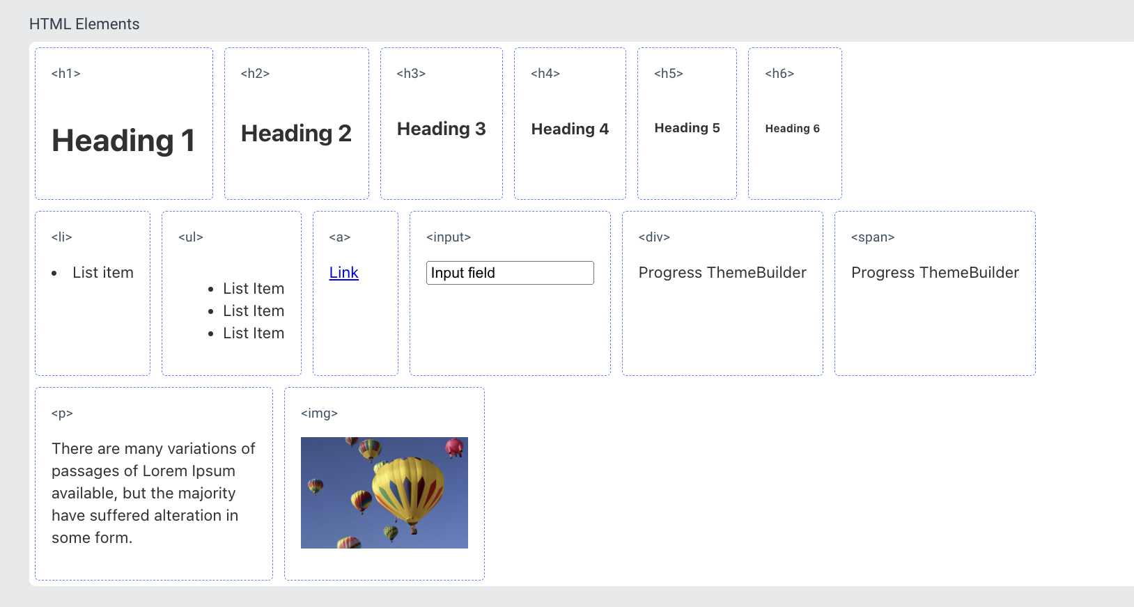 html elements