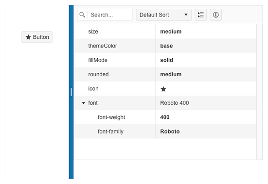 Telerik UI for ASP.NET Core PropertyGrid-Overview-Header