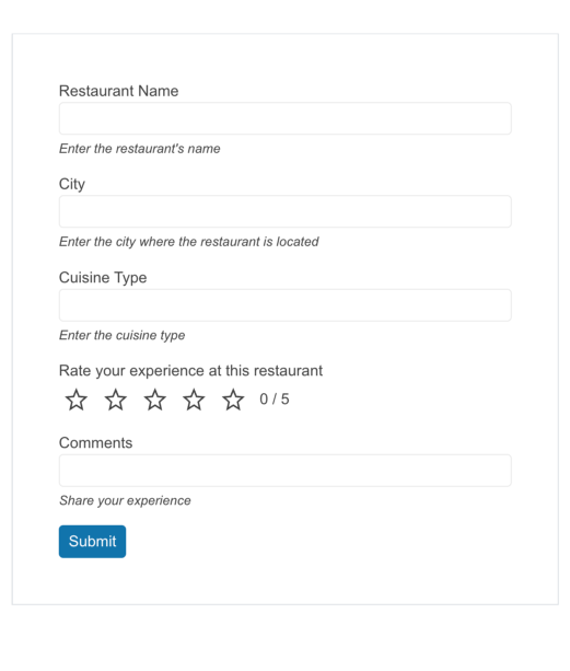 Telerik UI for Blazor Rating-Integration