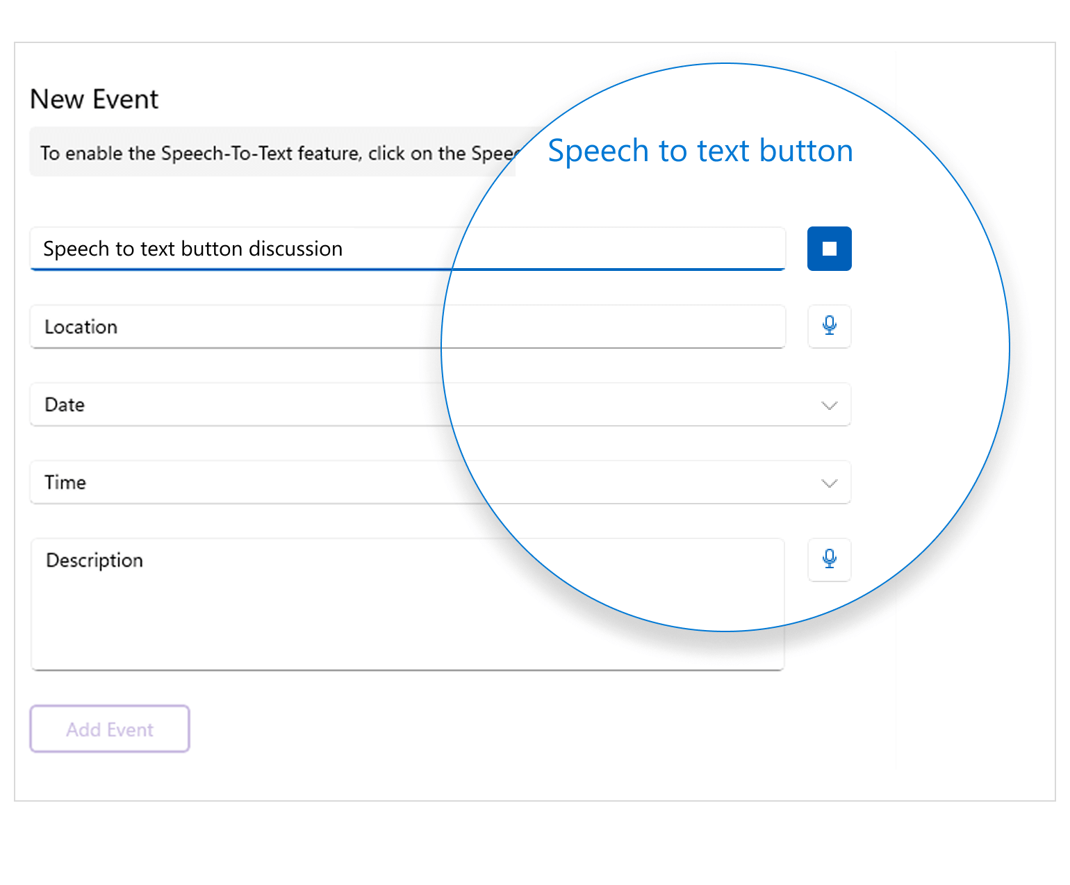 Speech to text button Telerik UI for .NET MAUI