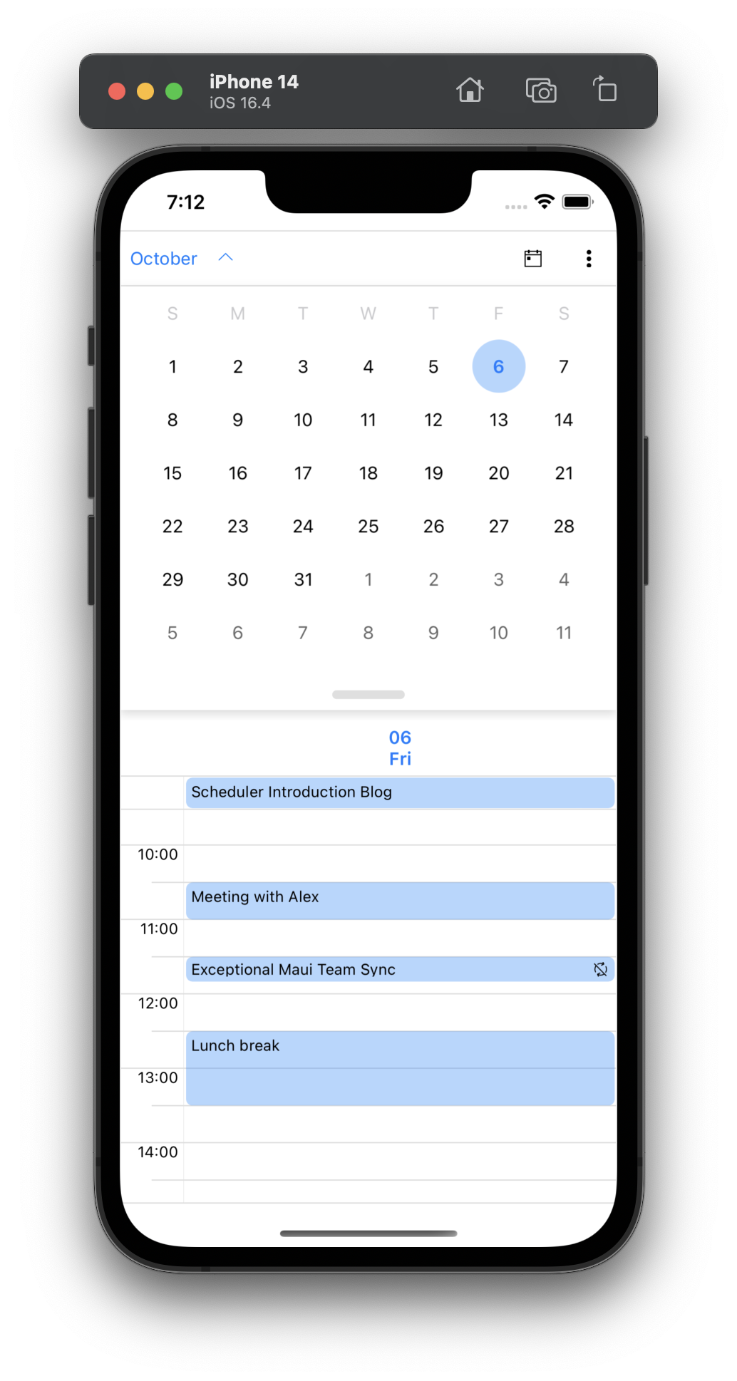 iOS Scheduler Expander