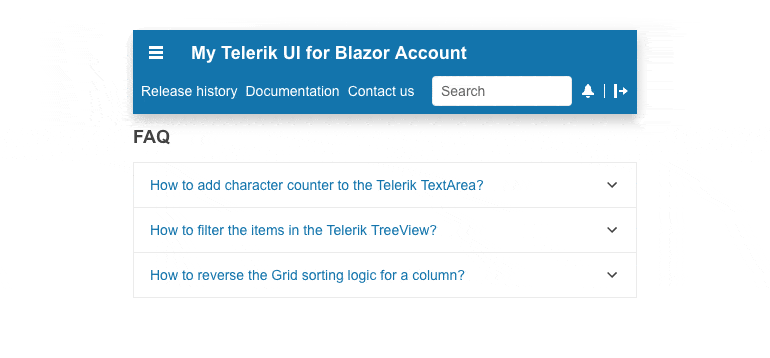 Telerik UI for Blazor AppBar-Appearance