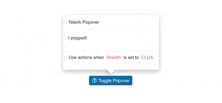 Telerik UI for Blazor Popover-Position