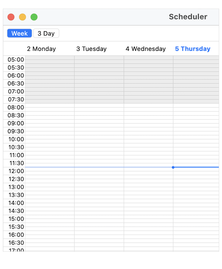 Telerik UI for NET MAUI Scheduler Time Ruler Settings