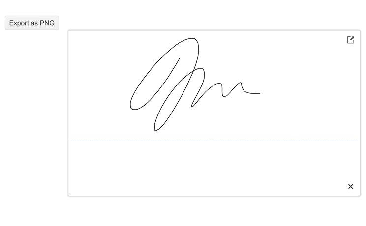 jQuery Signature Export