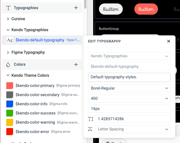 A screenshot showing the Typography panel in the ThemeBuilder Theme Styles sidebar