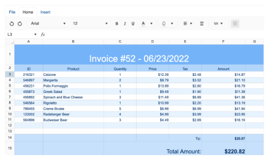 Spreadsheet Overview