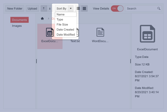 Telerik UI for ASP.NET Core SplitButton - Header