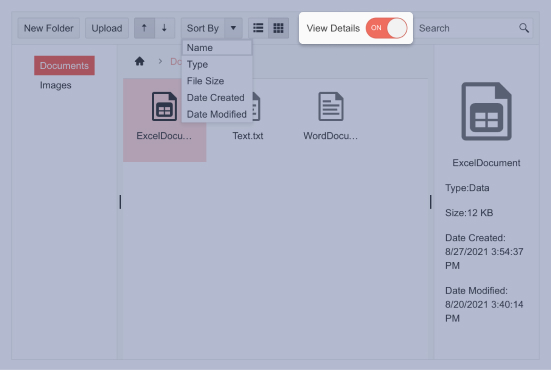 Telerik UI for ASP.NET Core Switch - Header