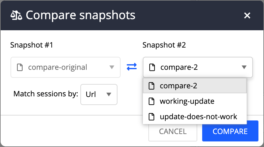 Fiddler Everywhere - Compare Saved Sessions