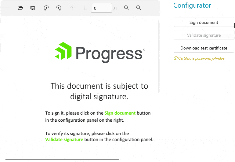 Signing PDF Document