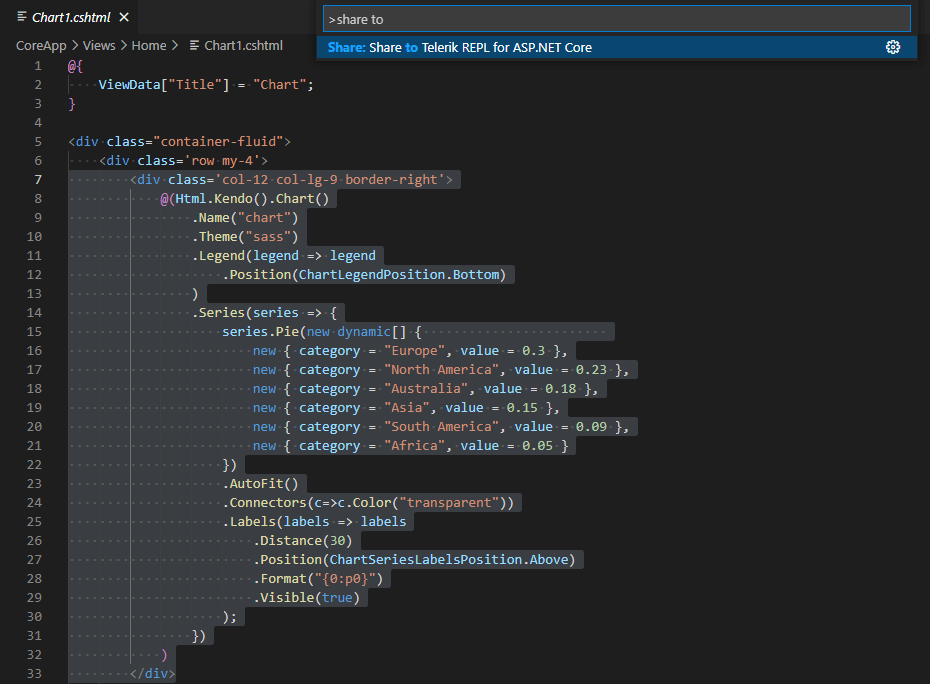 Telerik ASP。网络核心Share to REPL