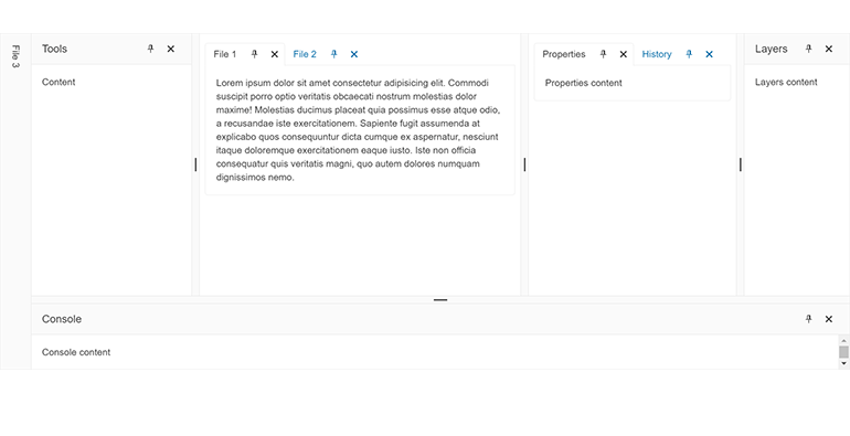 Telerik UI for ASP.NET MVC DockManager-UI-Basic-usage