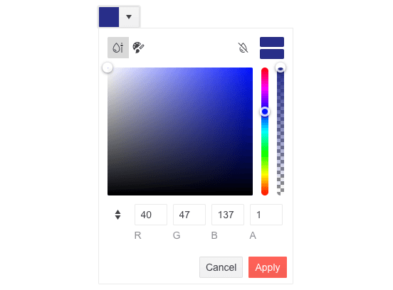 Telerik UI for Blazor ColorPicker - Header