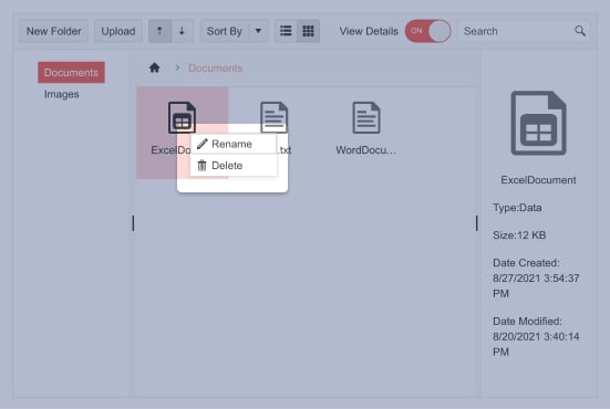 Telerik UI for Blazor ContextMenu - Header