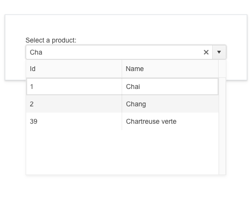 用户界面的Blazor多列combobox - filtering