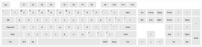 RadVirtualKeyboard with the number keys on the right