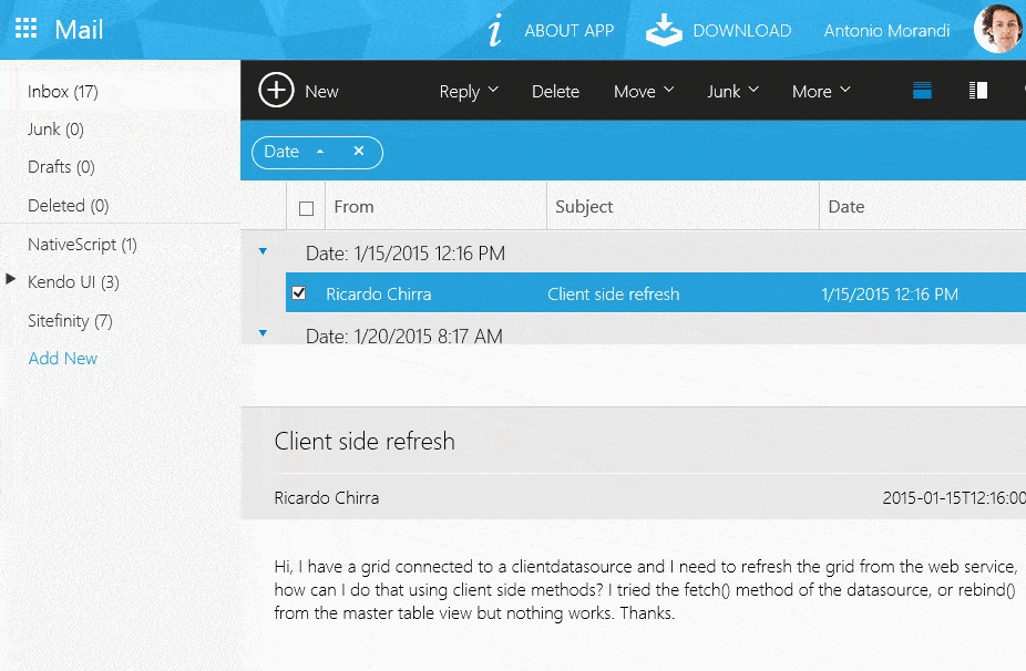 Web Mail - Slider Menu Web Mail - Slider Menu