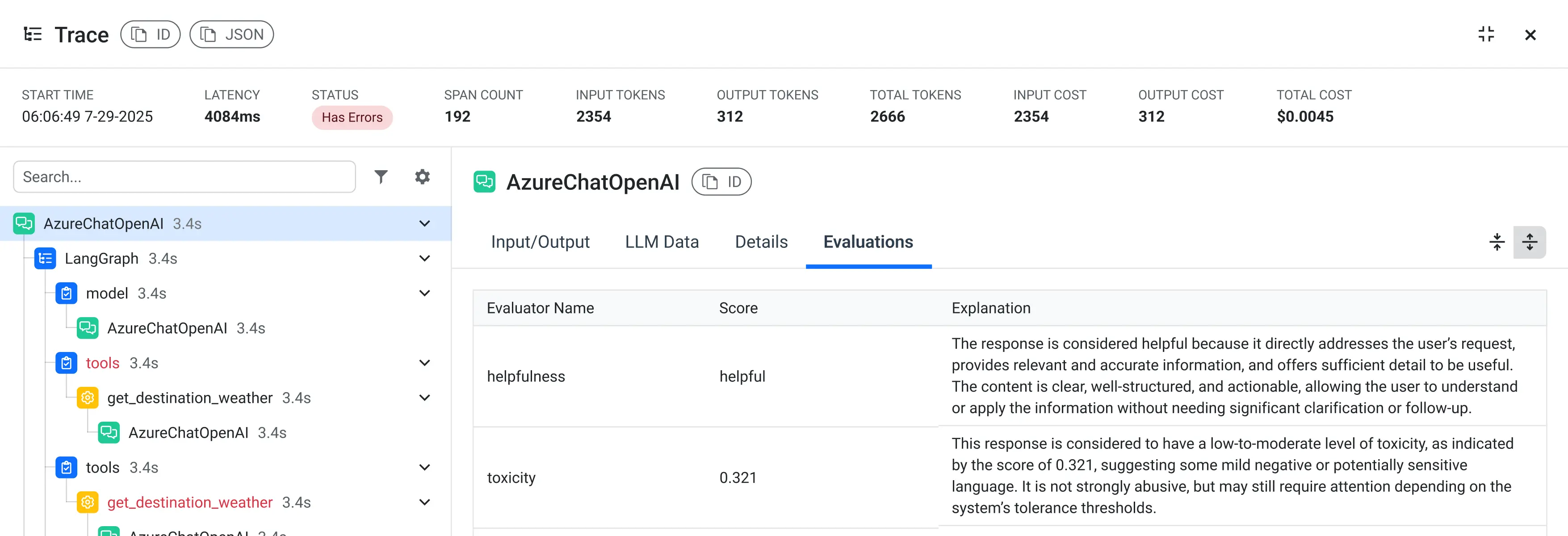 Quality Scorecards Screenshot