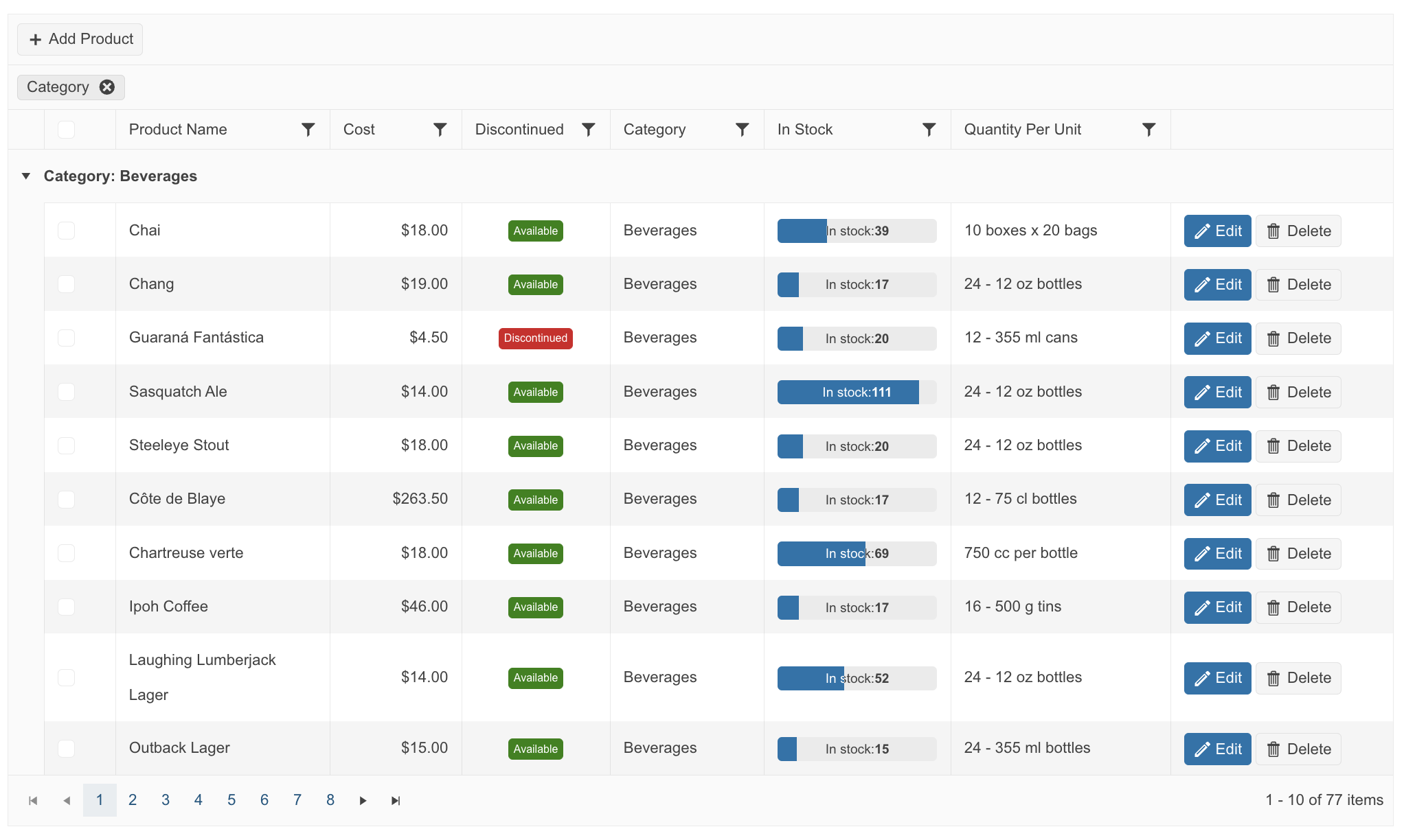 Blazor Grid