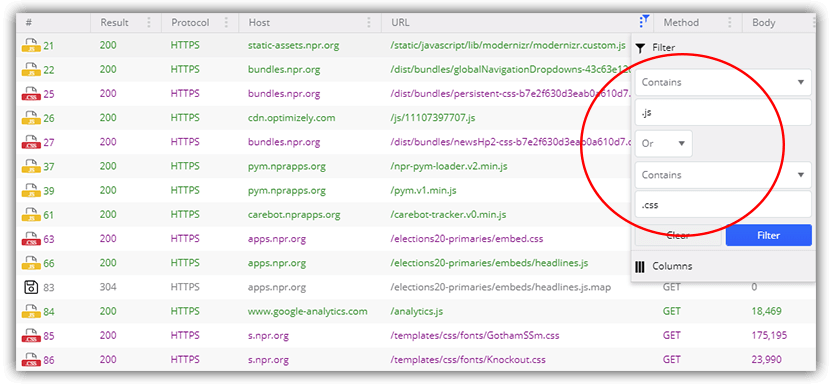 npr fiddler javascript css npr fiddler javascript css