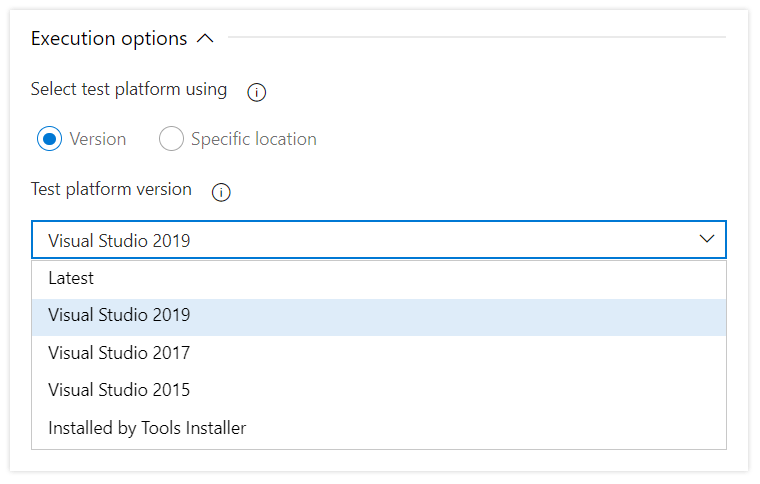 Implement VS 2019 as a Test platform option for the Azure Pipeline task