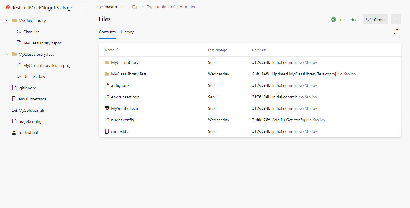 Sample JustMock test project