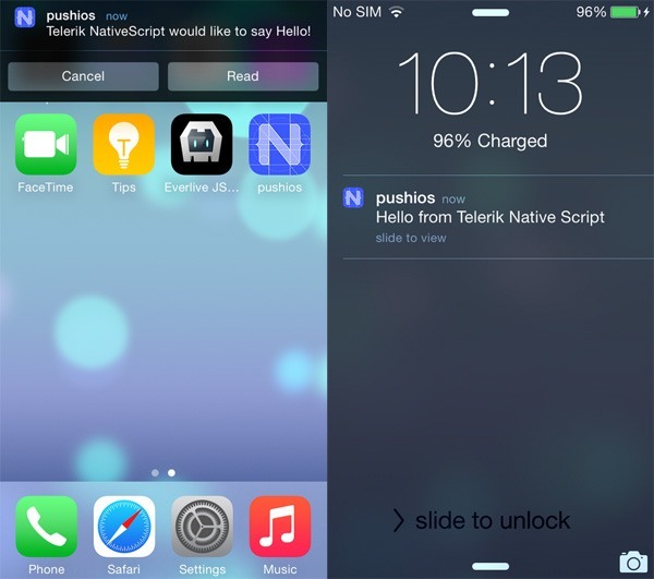 push notifications in nativescript push notifications in nativescript