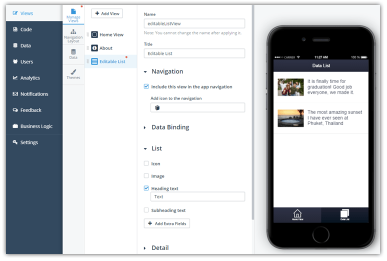 screen builder views screen builder views